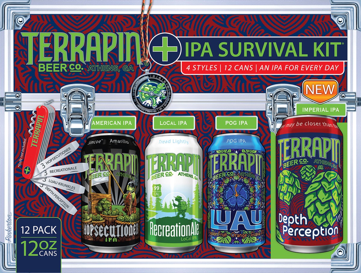 slide 5 of 9, Terrapin Beer Co. Terrapin IPA Survival Kit Craft Beer Variety Pack, 12 ct