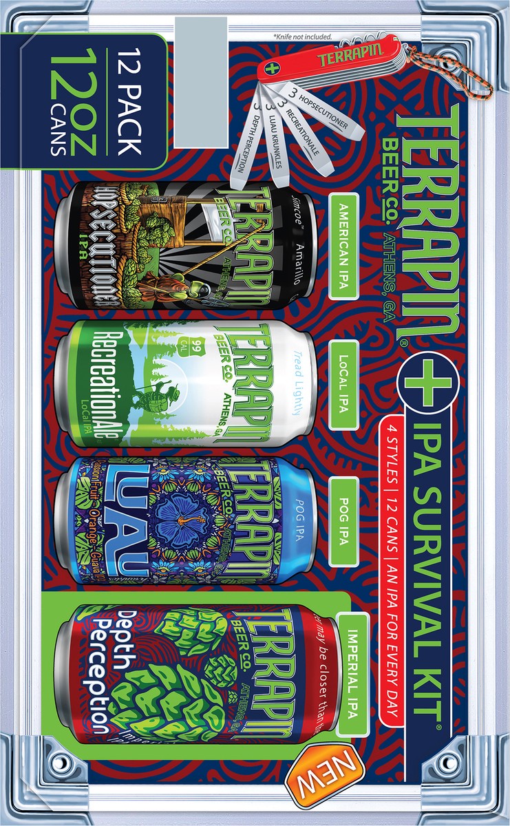 slide 2 of 9, Terrapin Beer Co. Terrapin IPA Survival Kit Craft Beer Variety Pack, 12 ct