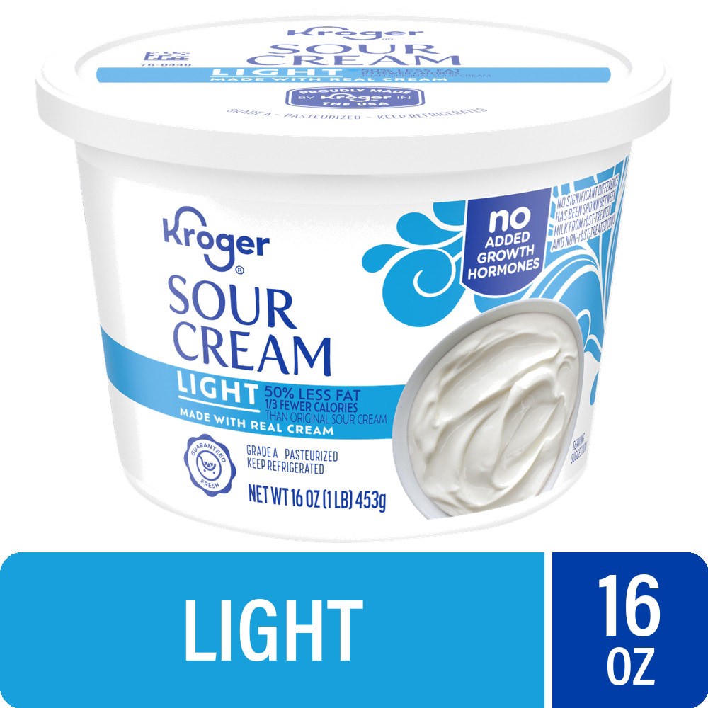 slide 1 of 5, Kroger Light Sour Cream, 16 oz