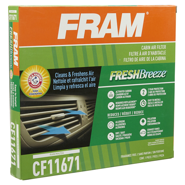 slide 23 of 29, Fram Fresh Breeze Cabin Air Filter CF11671, 1 ct