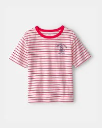 Carters Boys Nautical Striped Graphic Tee - Red/Ivory Multi 4