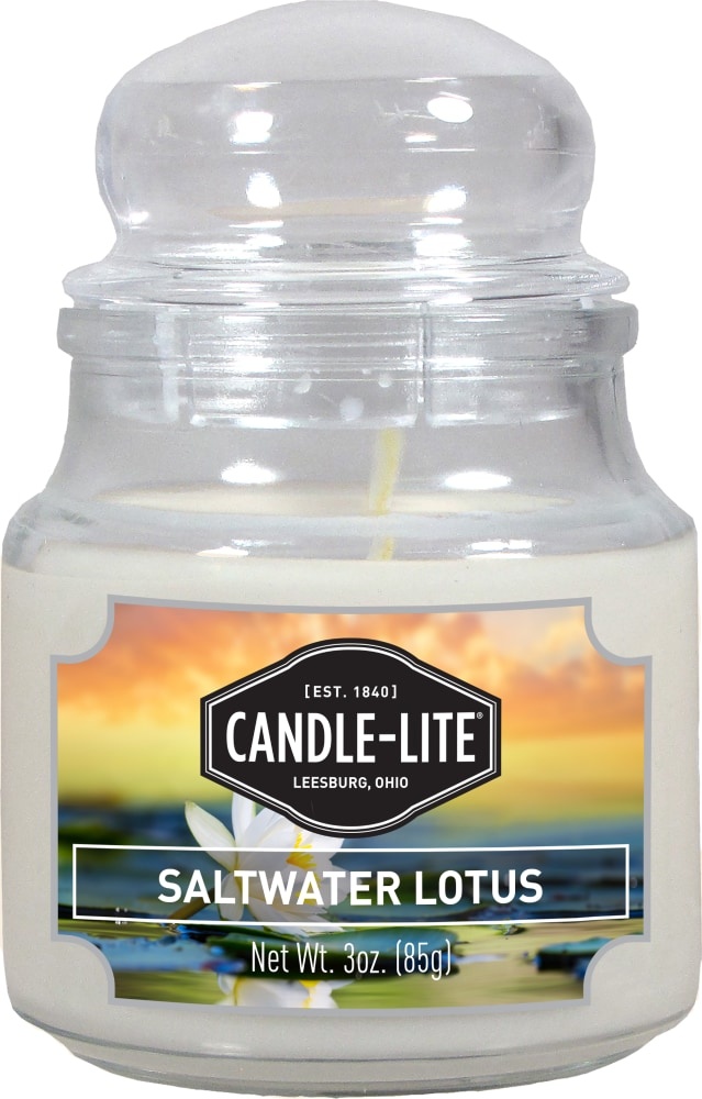 slide 1 of 1, Candle-Lite CANDLE-LITE EVERYDAY SALTWATER LOTUS, 3 oz