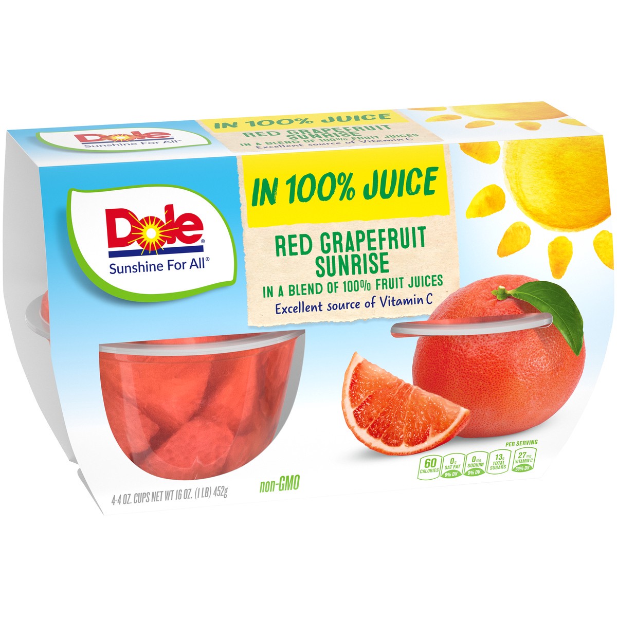 slide 4 of 9, Dole Red Grapefruit Sunrise in 100% Juice, 16 oz