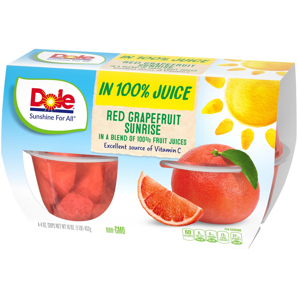 slide 6 of 9, Dole Red Grapefruit Sunrise in 100% Juice, 16 oz