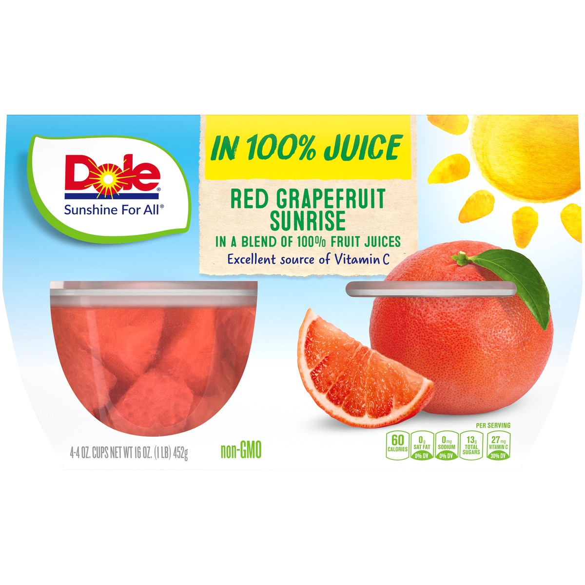 slide 8 of 9, Dole Red Grapefruit Sunrise in 100% Juice, 16 oz