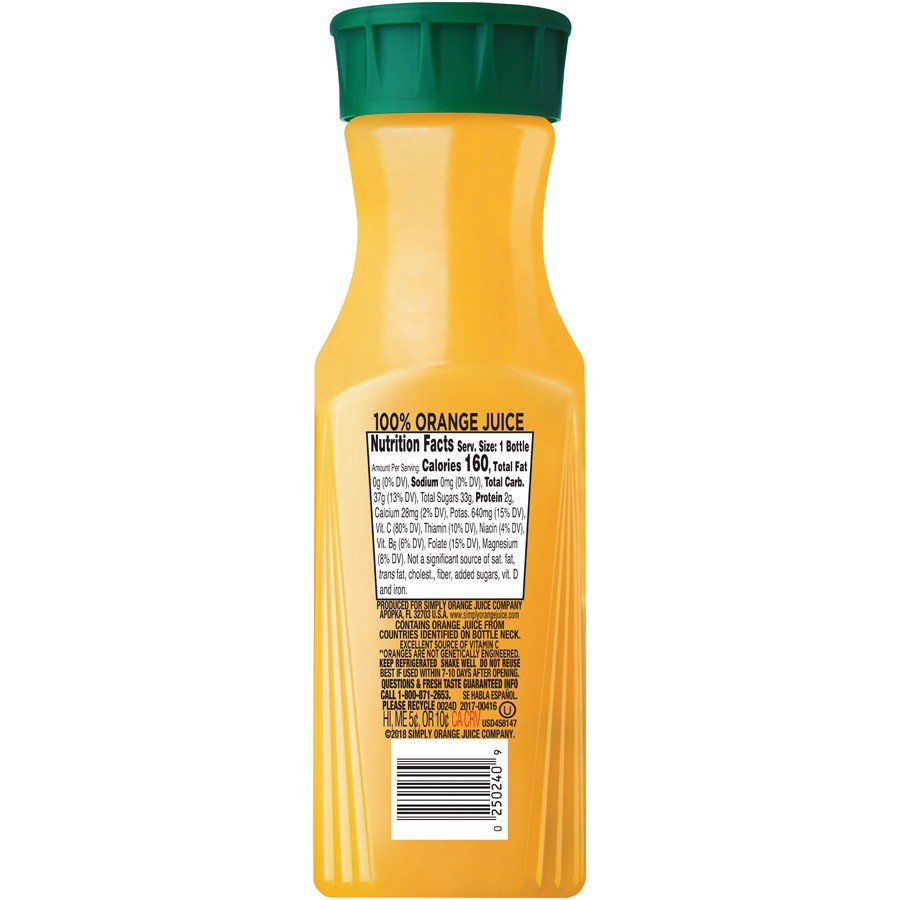 slide 3 of 3, Simply Orange Juice Original - 13.5 fl oz, 13.5 fl oz