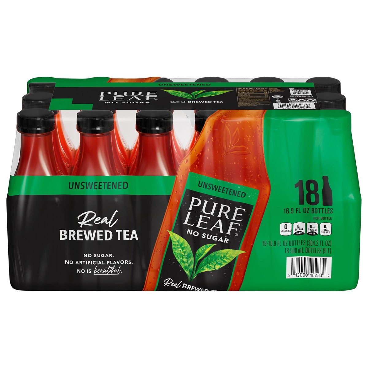 slide 1 of 7, Pure Leaf Real Brewed Tea Unsweetened 16.9 Fl Oz 18 Count, 304.20 oz
