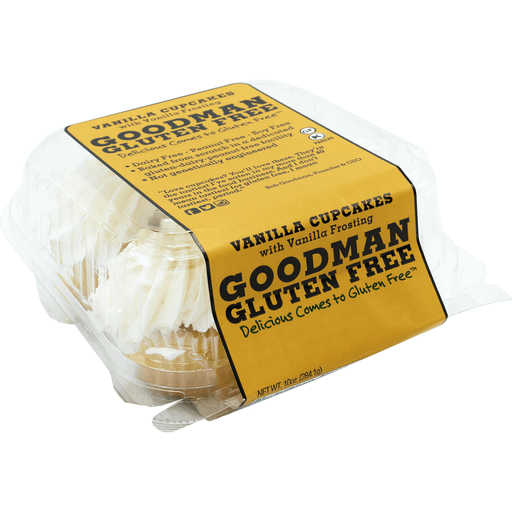 slide 1 of 1, Vanilla Cupcakes With Vanilla Frosting, Gluten Free, 4 Pack, 10 oz