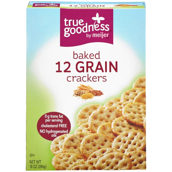 slide 1 of 8, True Goodness 12 Grain Crackers, 10 oz