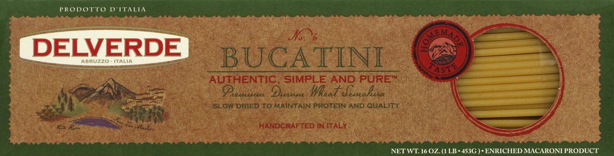 slide 3 of 4, Delverde Bucatini 16 oz, 16 oz