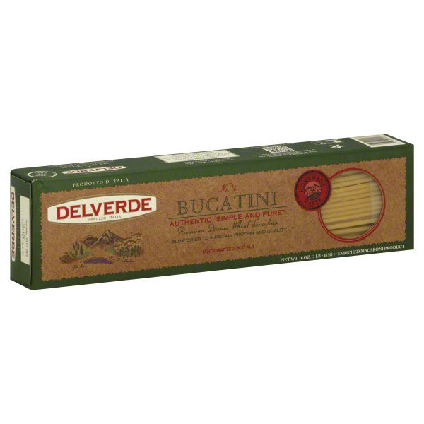 slide 1 of 4, Delverde Bucatini 16 oz, 16 oz