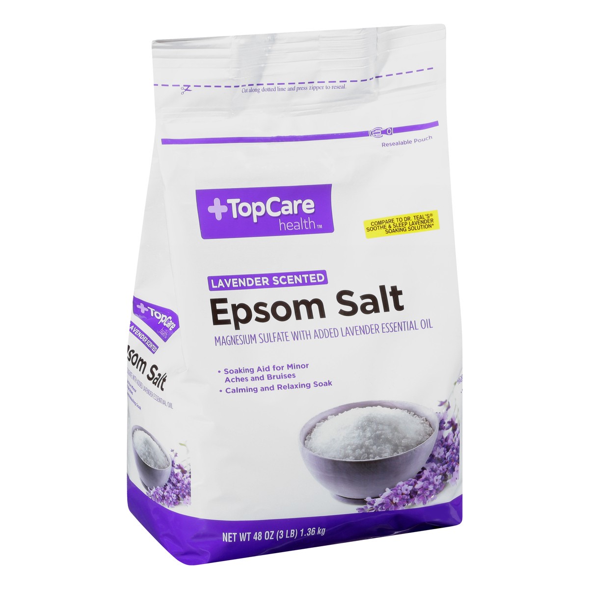slide 8 of 9, TopCare Health Lavender Scented Epsom Salt 48 oz, 48 oz
