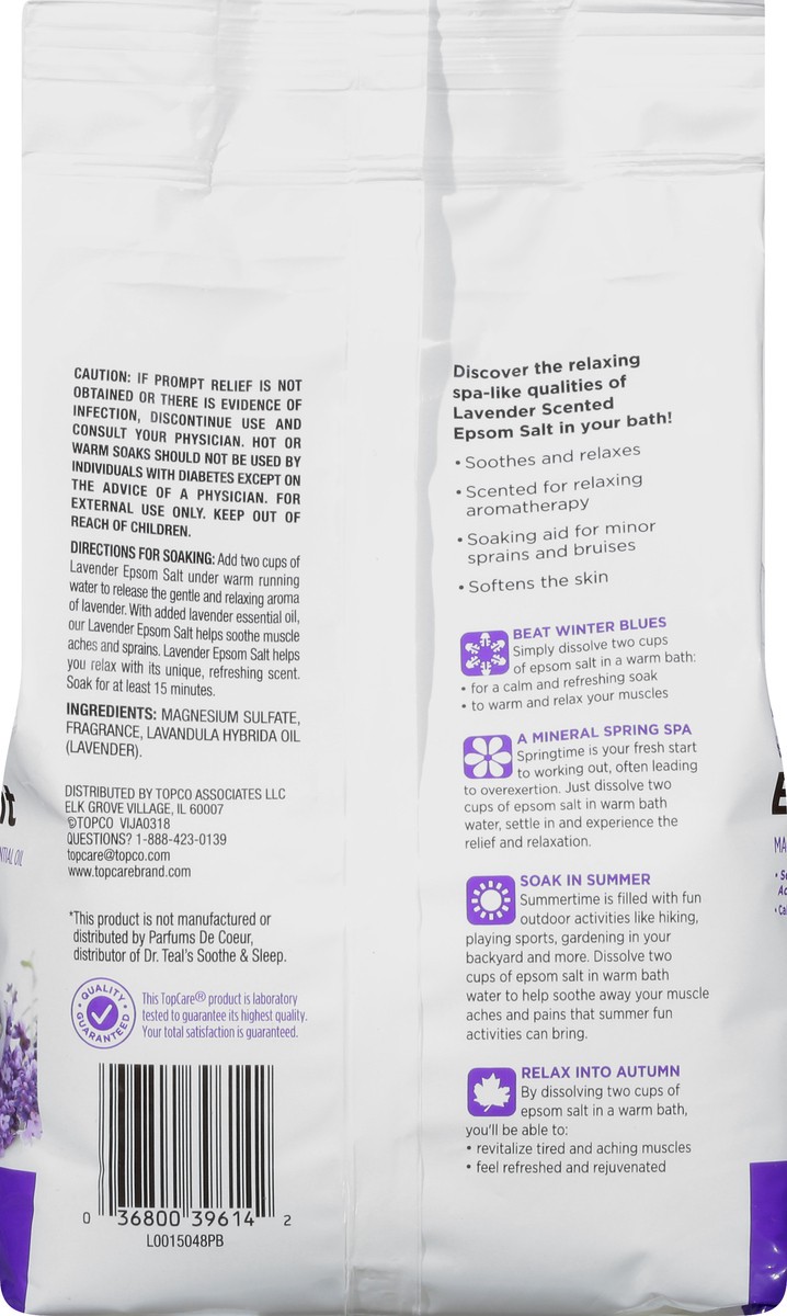 slide 5 of 9, TopCare Health Lavender Scented Epsom Salt 48 oz, 48 oz