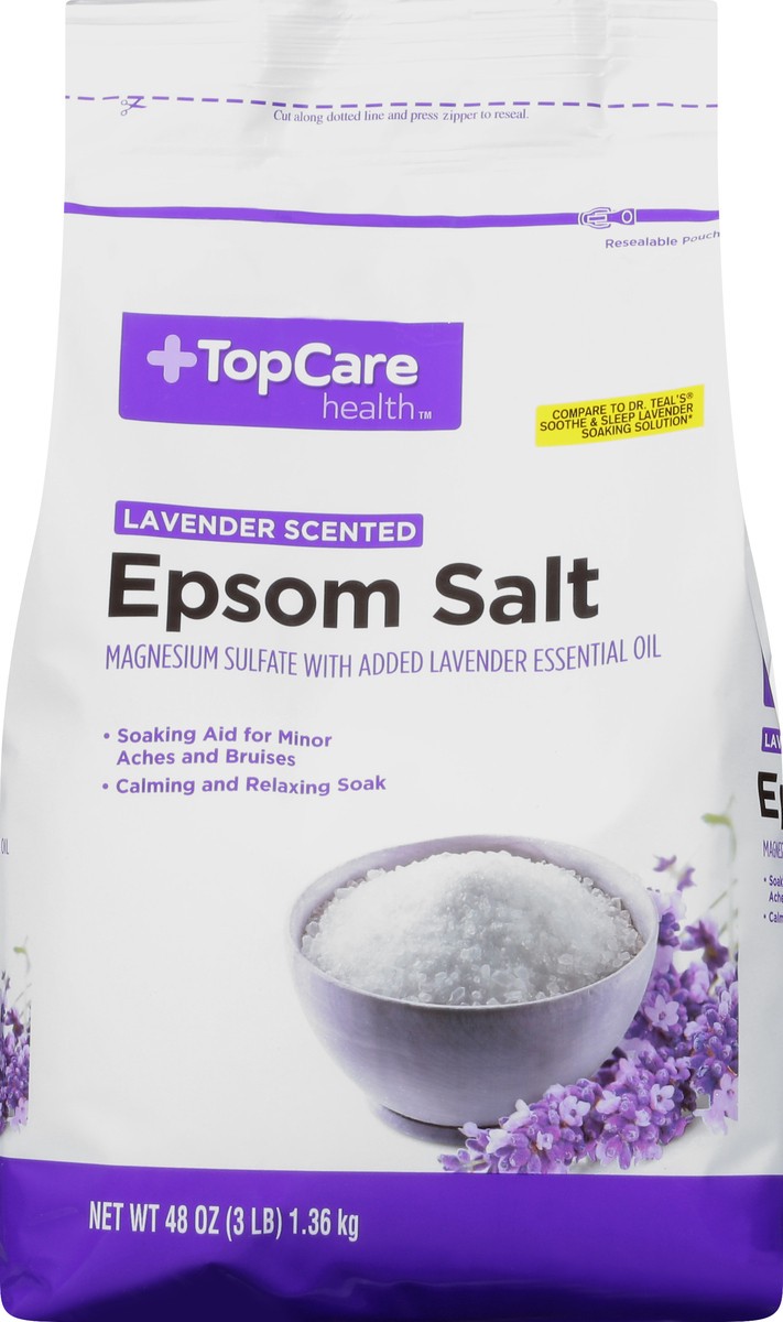 slide 3 of 9, TopCare Health Lavender Scented Epsom Salt 48 oz, 48 oz