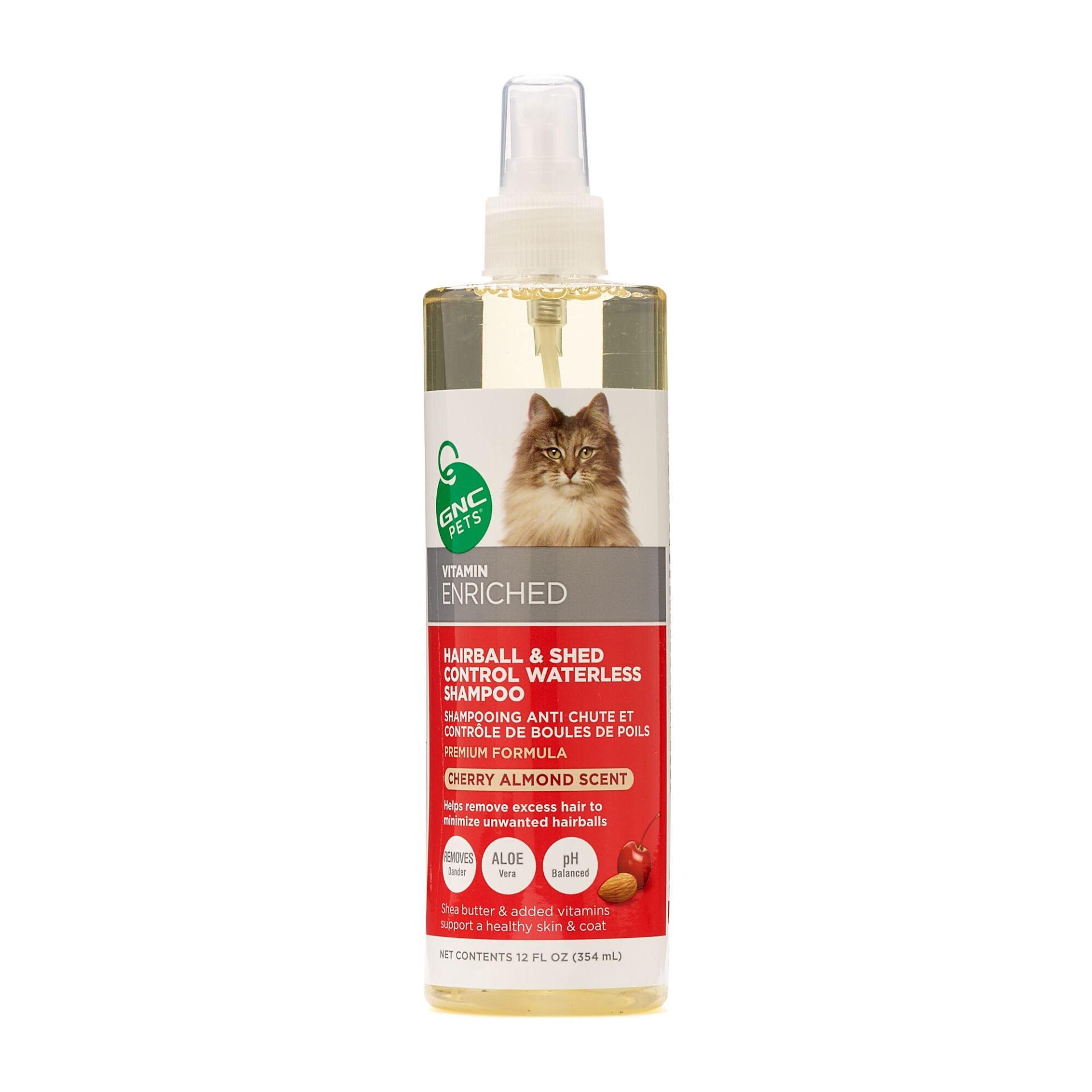 slide 1 of 1, GNC Pets Hairball & Shed Control Waterless Shampoo - Sweet Cherry Almond, 12 oz