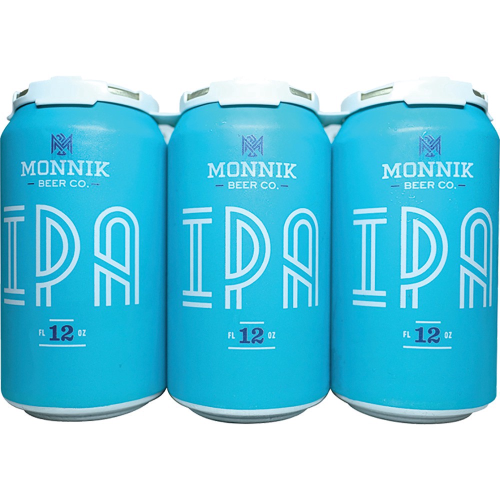 slide 1 of 1, Monnik Beer Co. IPA Beer 6 - 12 fl oz Cans, 6 ct; 12 oz