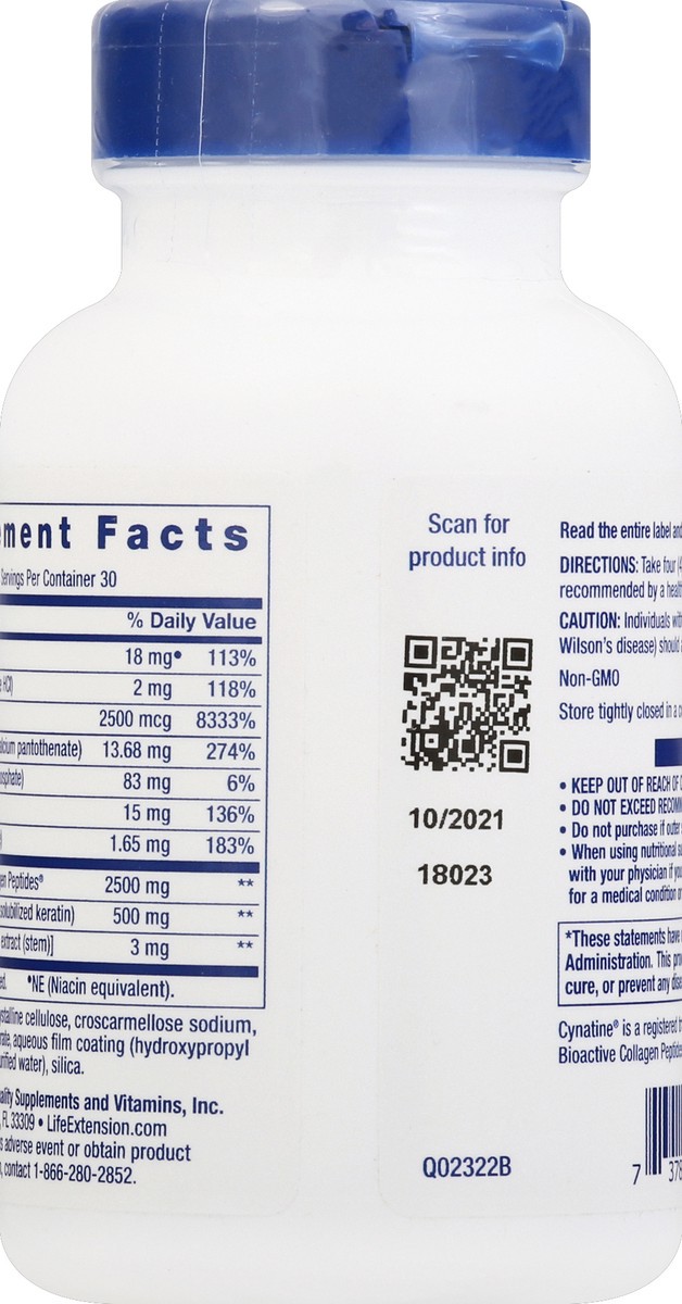 slide 8 of 8, LifeExtension Collagen Plus Formula 120 ea, 120 ct