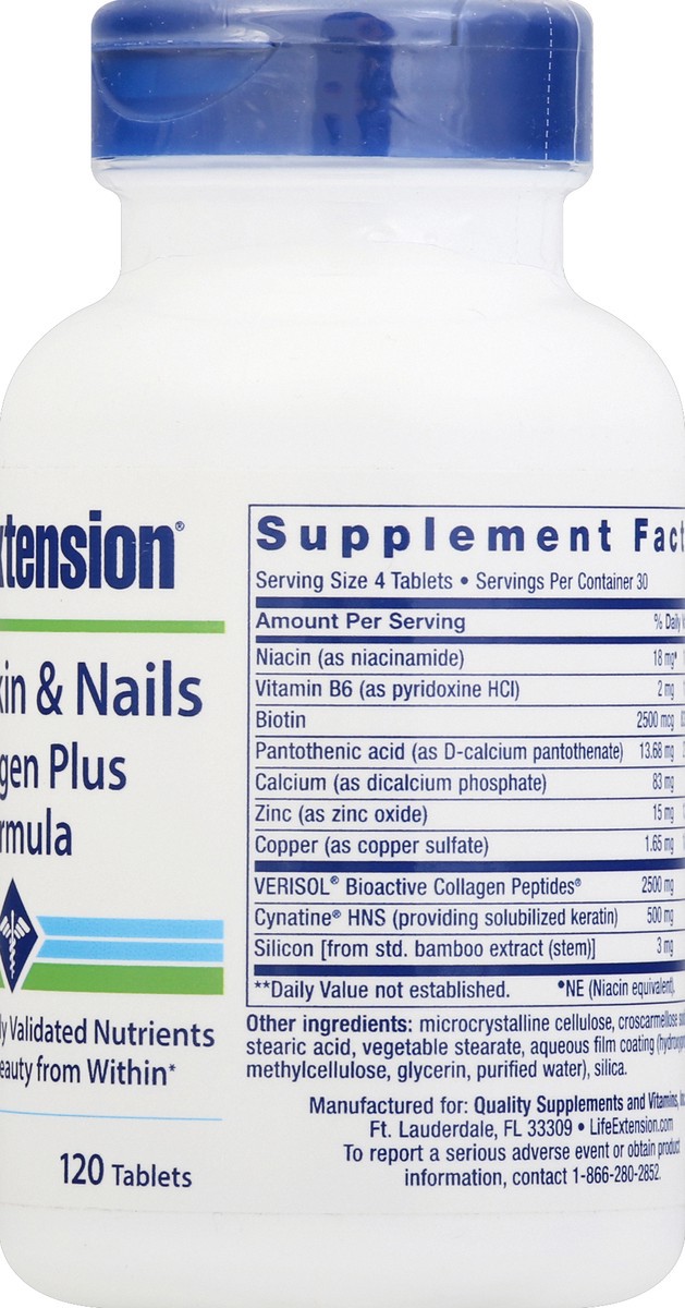 slide 7 of 8, LifeExtension Collagen Plus Formula 120 ea, 120 ct
