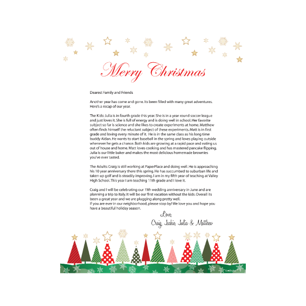 slide 2 of 3, Geo Studios Holiday-Themed Letterhead Paper, Christmas Forest, 8-1/2"" X 11"", Pack Of 40 Sheets, 40 ct