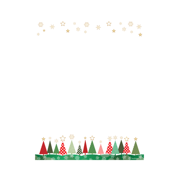 slide 3 of 3, Geo Studios Holiday-Themed Letterhead Paper, Christmas Forest, 8-1/2"" X 11"", Pack Of 40 Sheets, 40 ct