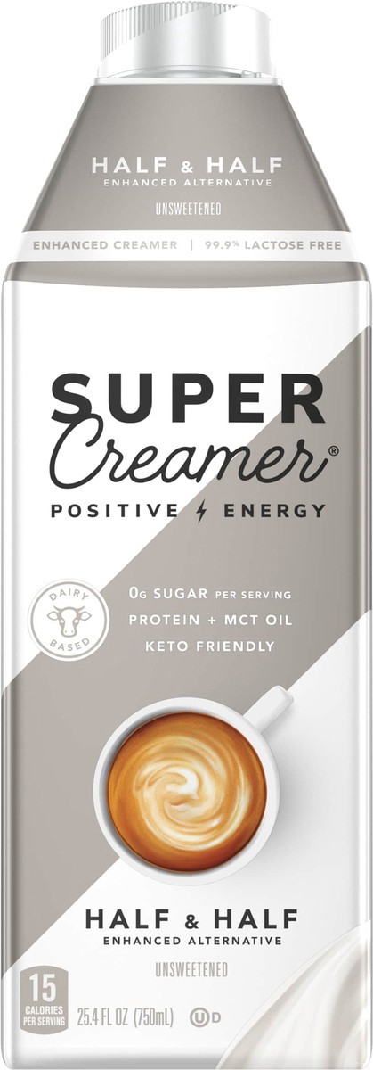 slide 1 of 1, Super Creamer Unsweetened Half & Half 25.4 oz, 25.4 fl oz