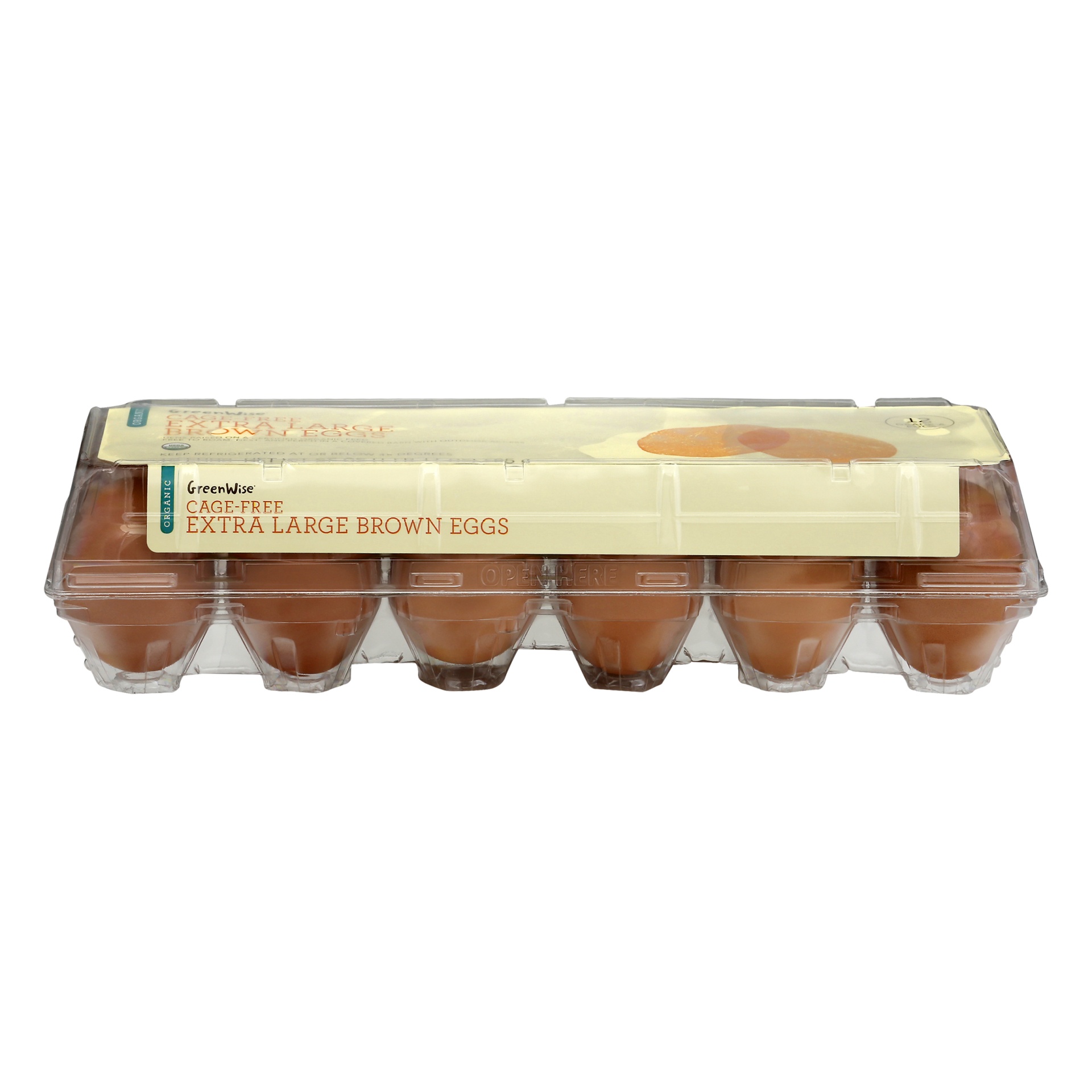 slide 1 of 1, Publix GreenWise GreenWise Organic Cage-Free Extra Large Brown Eggs, 12 ct