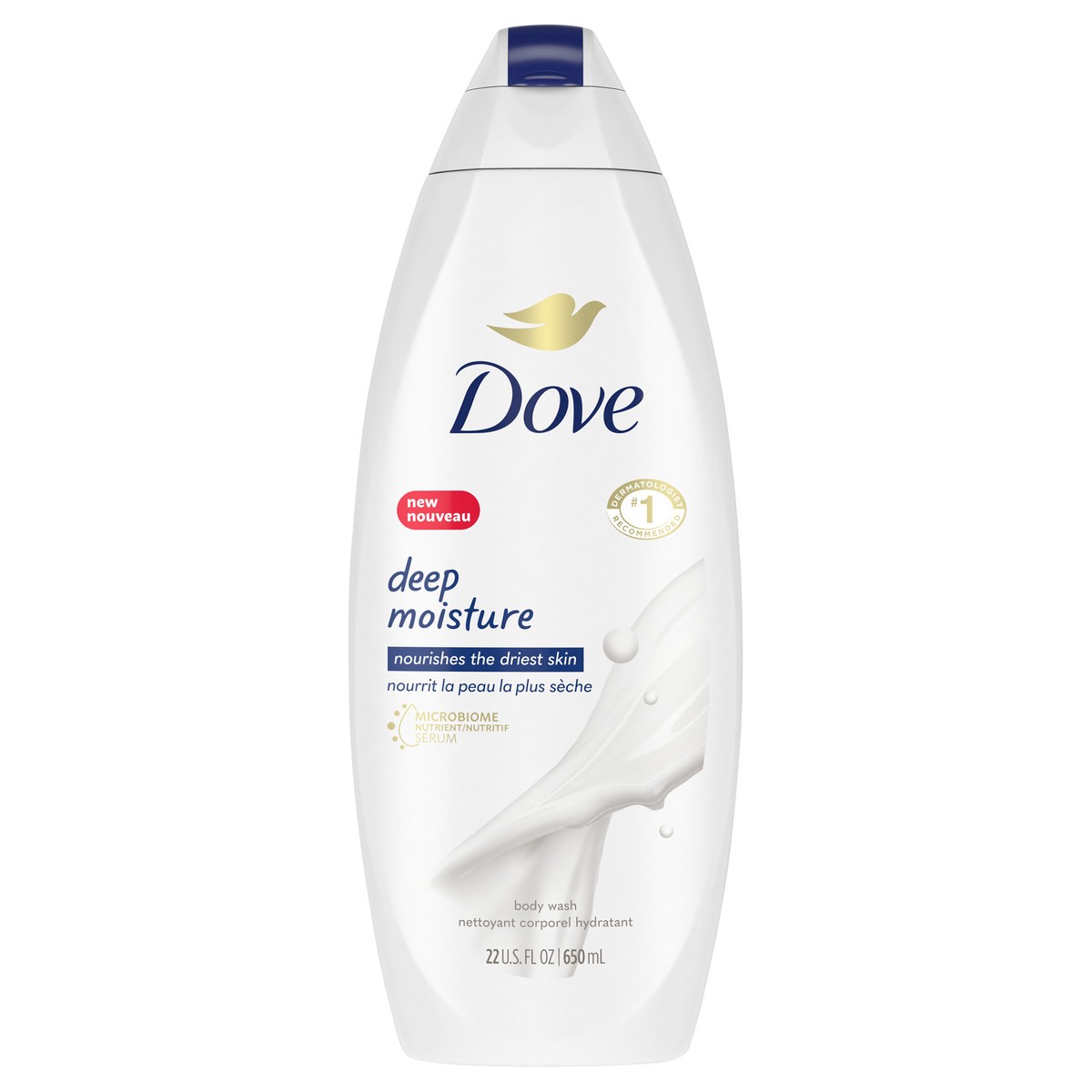 slide 1 of 6, DOVE Deep Moisture Body Wash Moisturizing Body Wash 22 oz, 22 fl oz