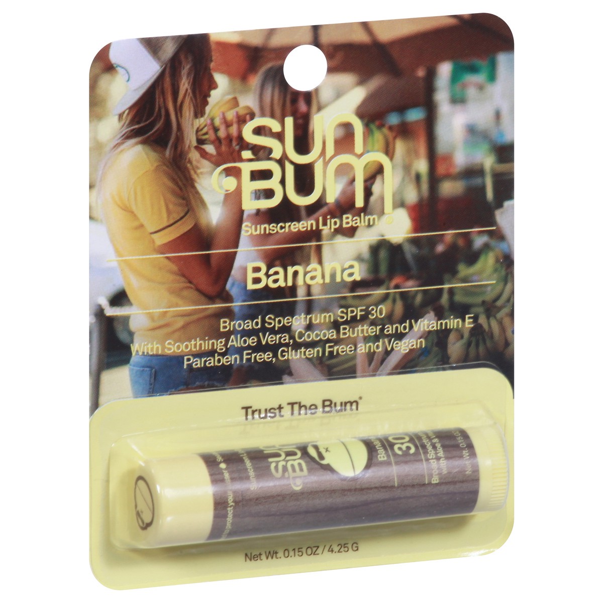 slide 2 of 9, Sun Bum SPF 30 Banana Lip Balm, 1 ct