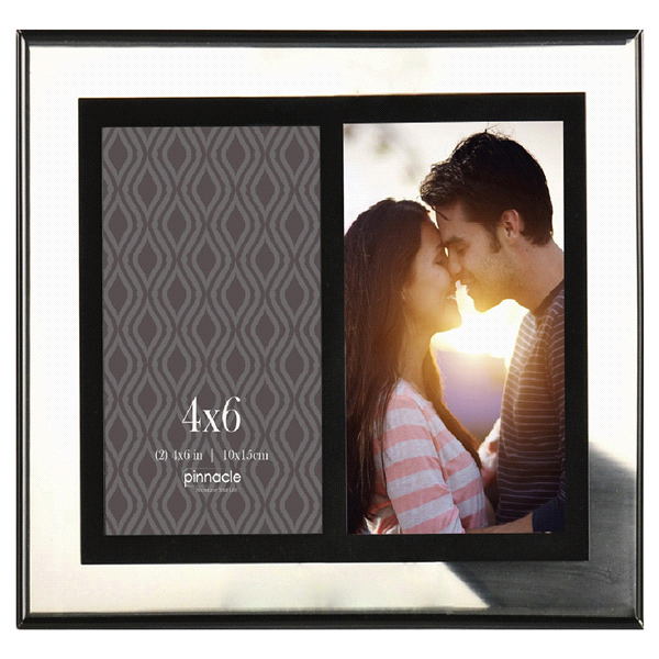 slide 1 of 1, Pinnacle 8 x 10 Black Metal Inset Floating Collage Frame, 1 ct