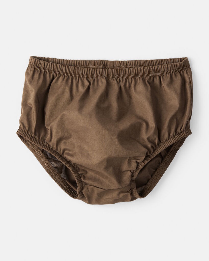 slide 4 of 4, Oshkosh Baby Girl Scalloped Collar Button-Down Long-Sleeve Dress - Brown Brown 24M, 1 ct