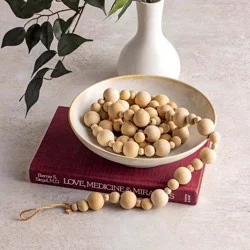 Natural Wood Bead Garland