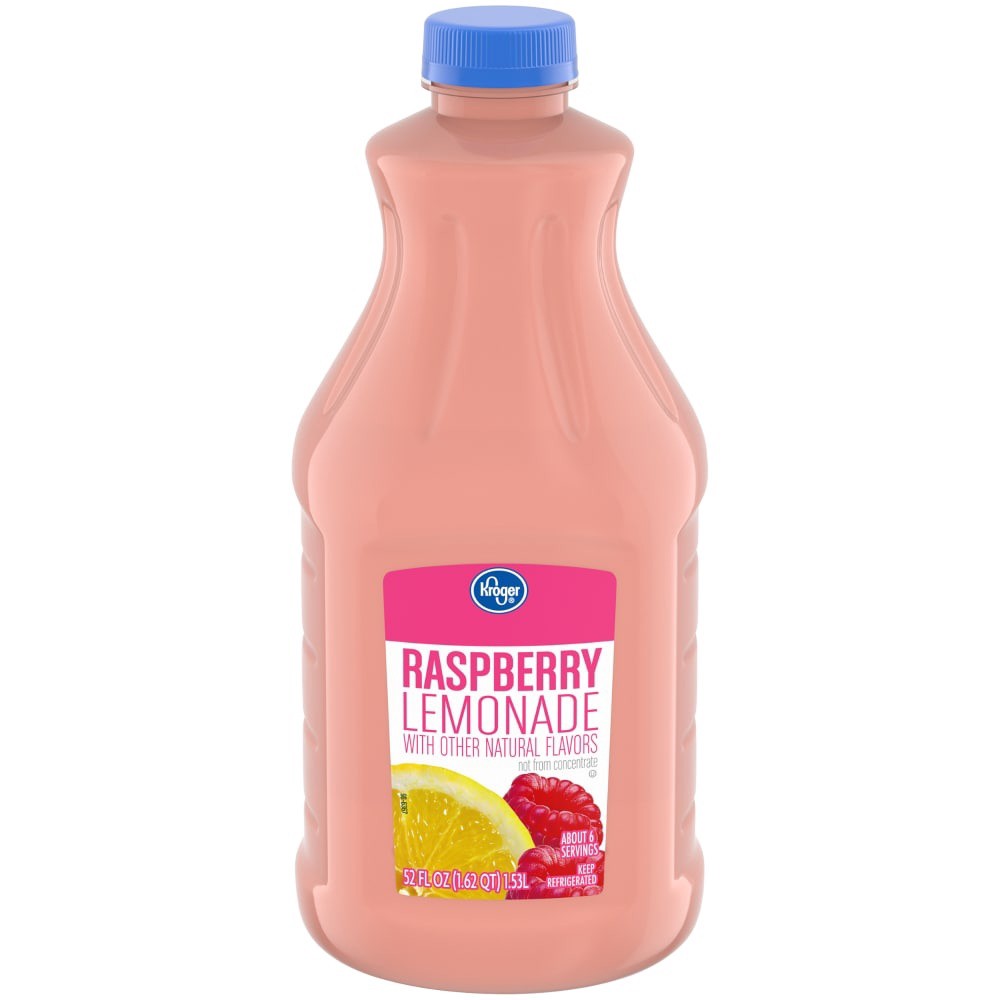 slide 1 of 4, Kroger Raspberry Lemonade Not From Concentrate - 52 fl oz, 52 fl oz