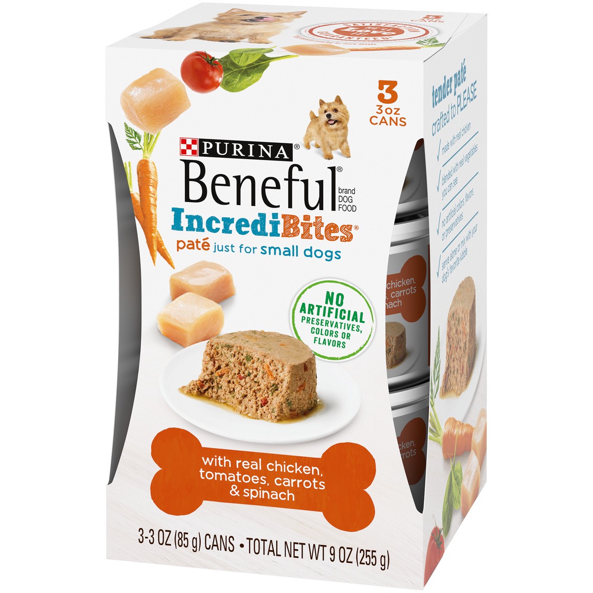 slide 5 of 9, Beneful Purina Beneful Small Breed Wet Dog Food, IncrediBites Pate With Real Chicken Recipe, 9 oz