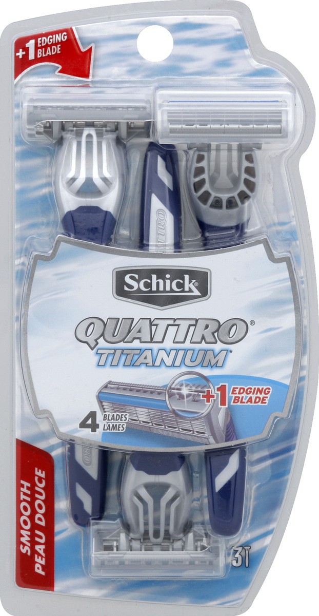 slide 2 of 3, Schick Quattro Titanium, 1 ct