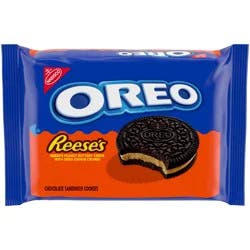 OREO REESE''S Peanut Buttery Creme Chocolate Sandwich Cookies, 12.35 oz