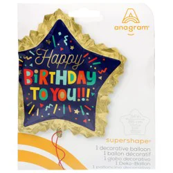 Anagram Supershape Happy Birthday to You Decorative Balloon 1 Each