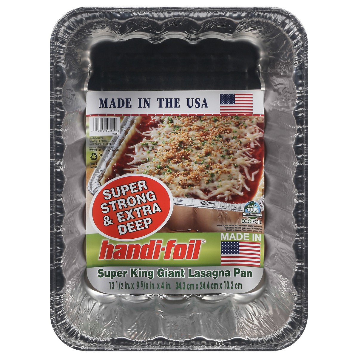 slide 1 of 9, Handi-foil Super King Giant Lasagna Pan, 1 ct