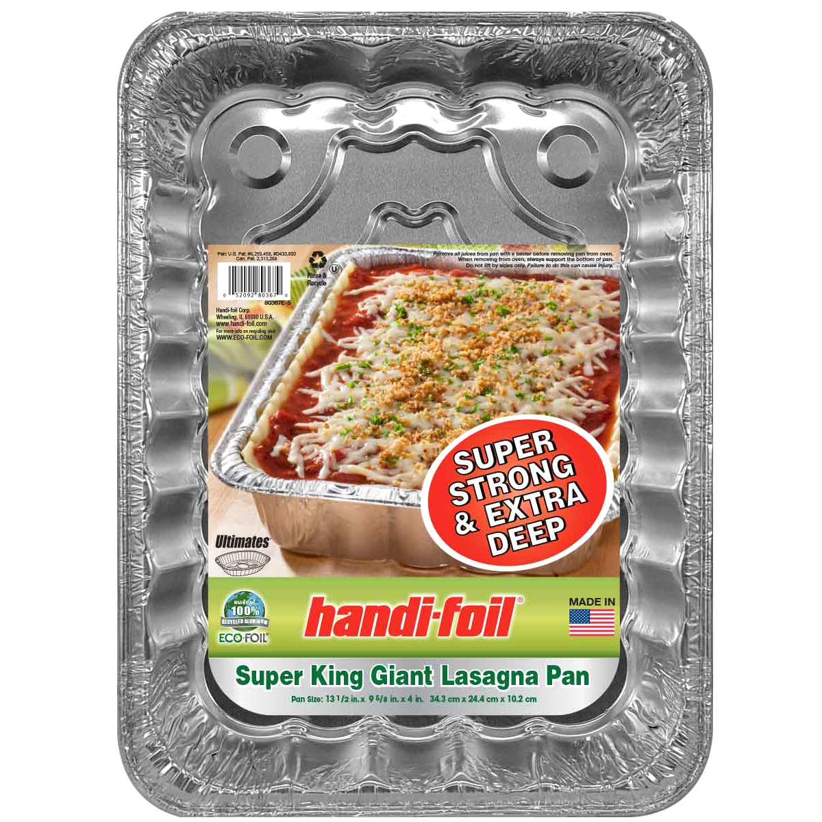 slide 1 of 1, Handi-foil Super King Giant Lasagna Pan, 1 ct