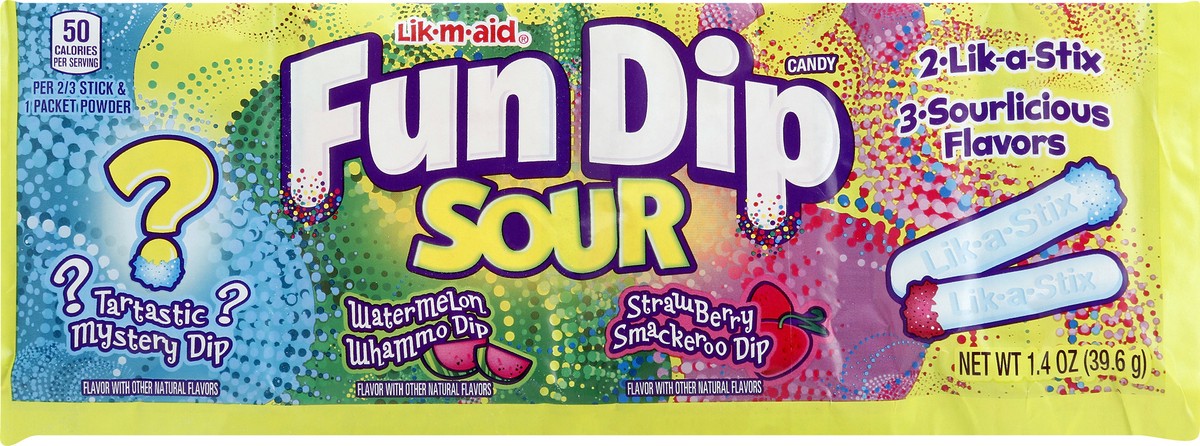 slide 1 of 11, WONKA Fun Dip Lik-A-Stix Candy, 1.4 oz