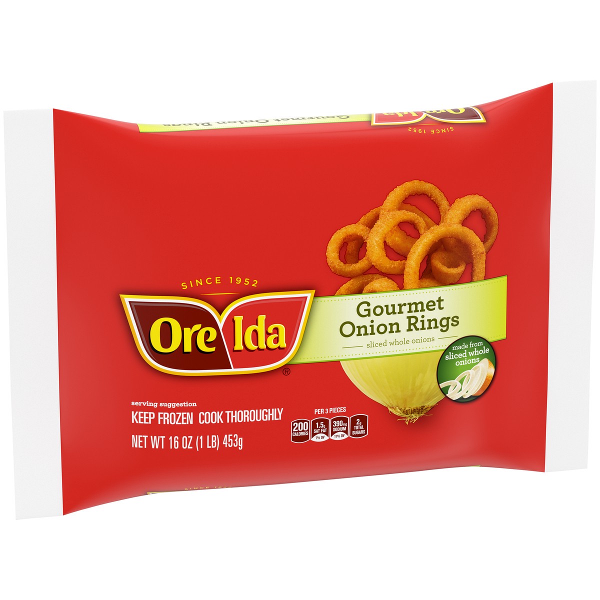 slide 5 of 9, Ore-Ida Gourmet Fried & Sliced Onion Rings Frozen Snacks, 16 oz Bag, 16 oz