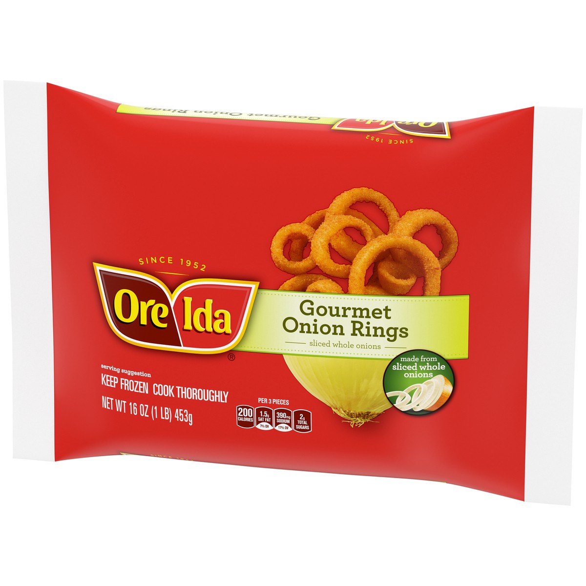 slide 6 of 9, Ore-Ida Gourmet Fried & Sliced Onion Rings Frozen Snacks, 16 oz Bag, 16 oz