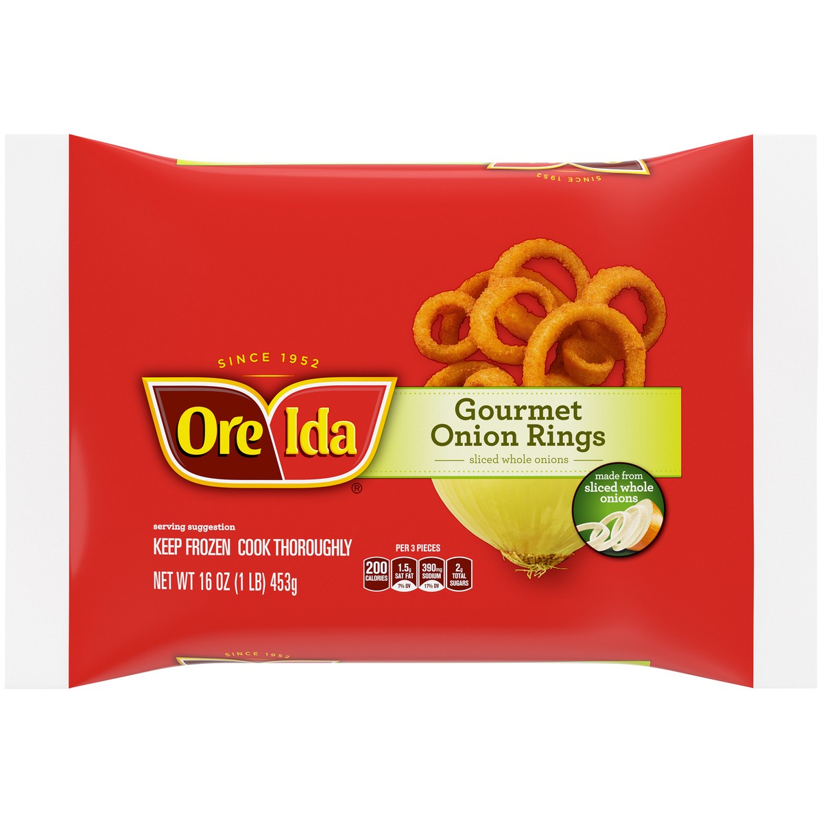 slide 4 of 9, Ore-Ida Gourmet Fried & Sliced Onion Rings Frozen Snacks, 16 oz Bag, 16 oz