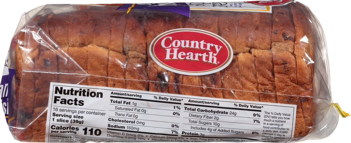 slide 2 of 12, Village Hearth Cinnamon Raisin Bread 20 oz, 22 oz