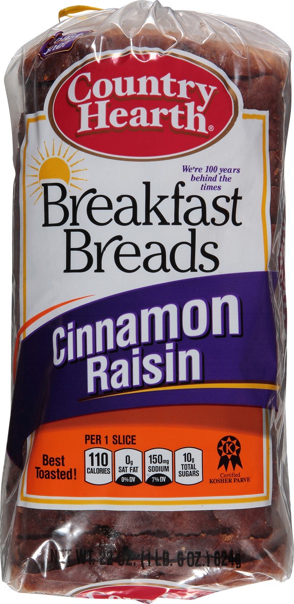 slide 4 of 12, Village Hearth Cinnamon Raisin Bread 20 oz, 22 oz