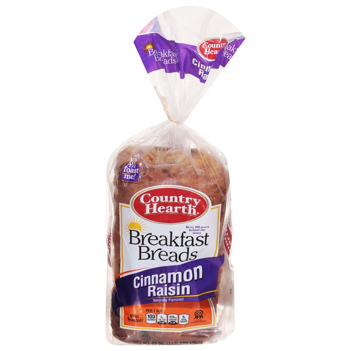 slide 1 of 12, Village Hearth Cinnamon Raisin Bread 20 oz, 22 oz