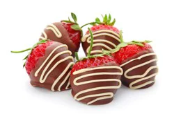 Chocolate Dipped Strawberry Drizzled White