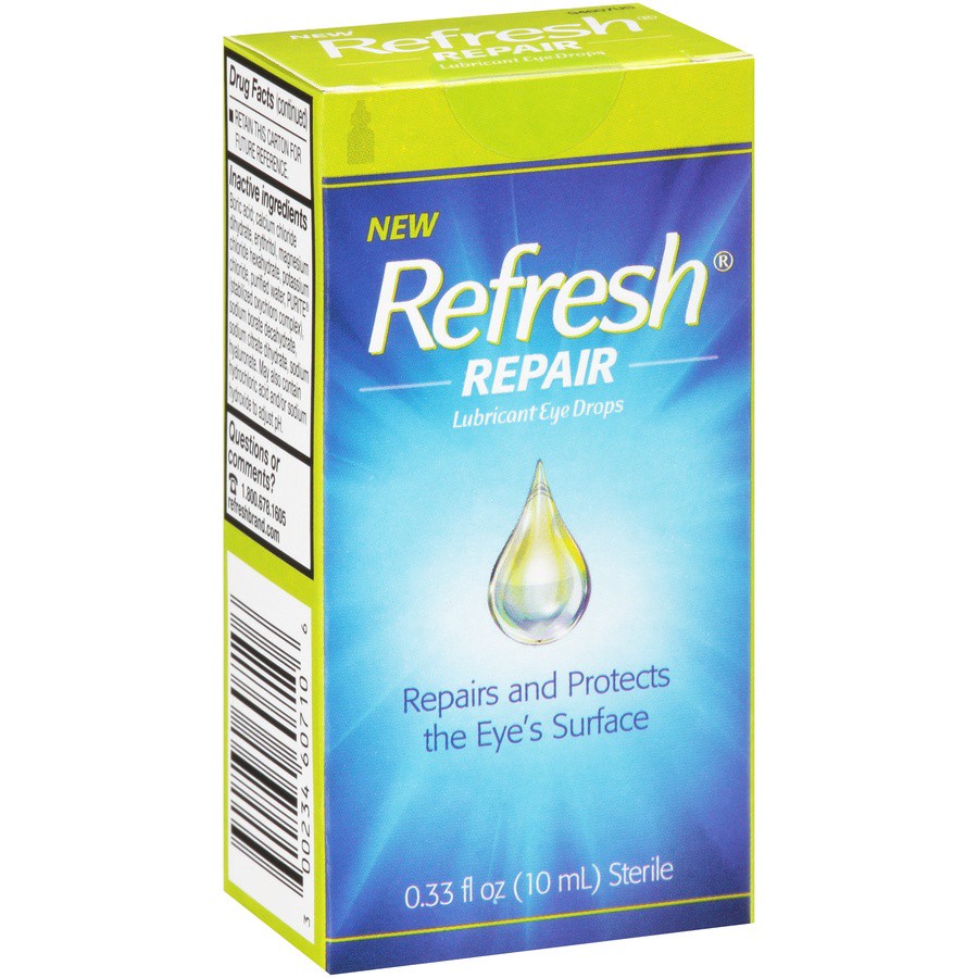 slide 2 of 6, Refresh Repair Eye Drops, 0.33 oz