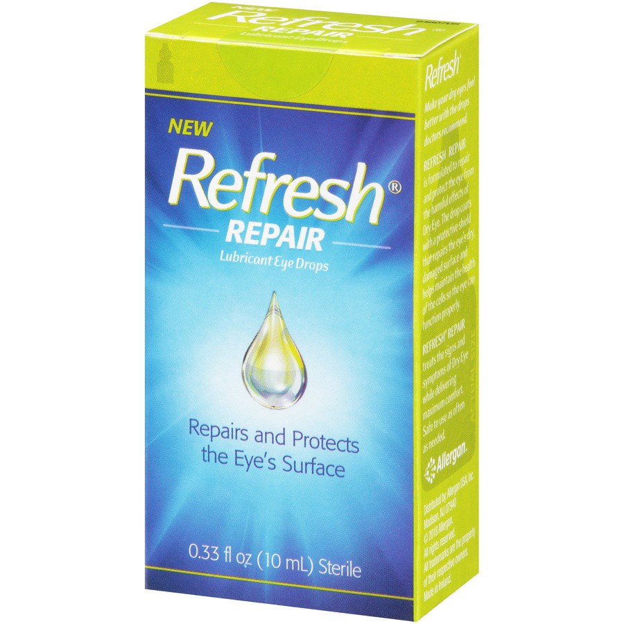 slide 3 of 6, Refresh Repair Eye Drops, 0.33 oz