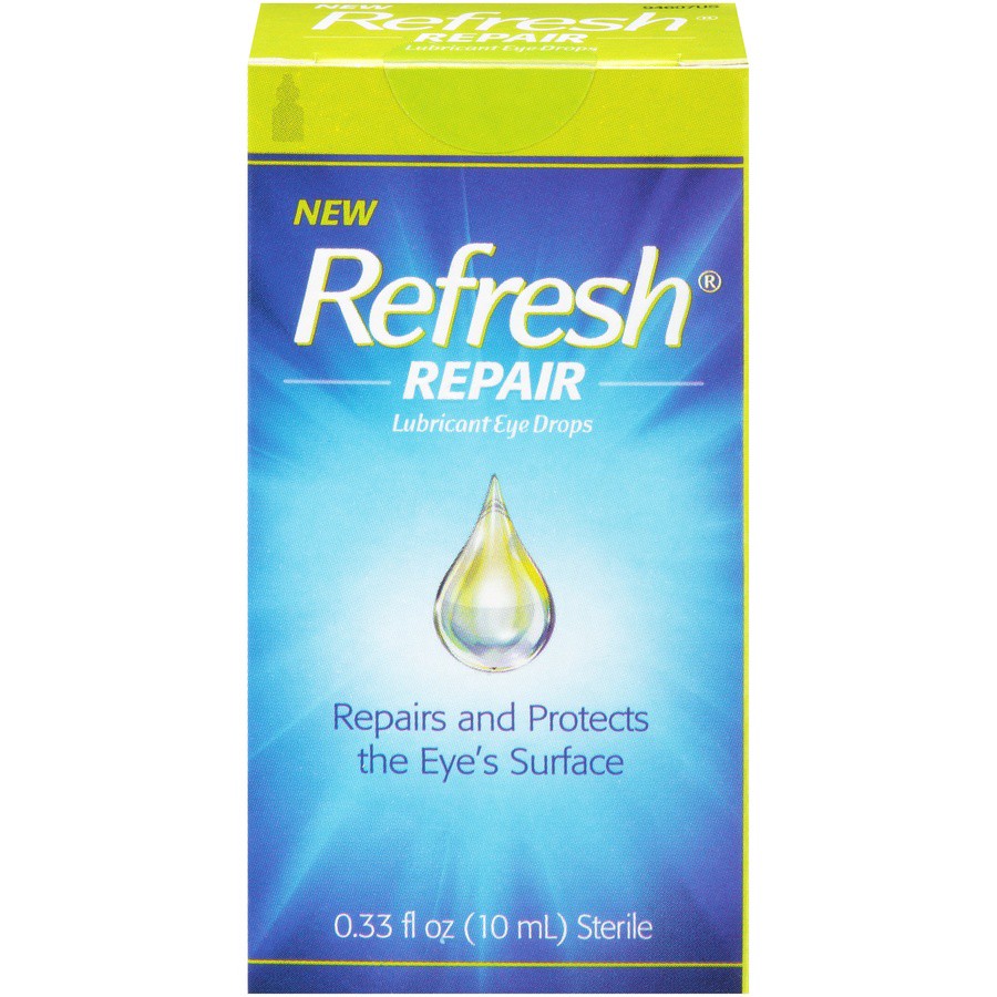 slide 1 of 6, Refresh Repair Eye Drops, 0.33 oz