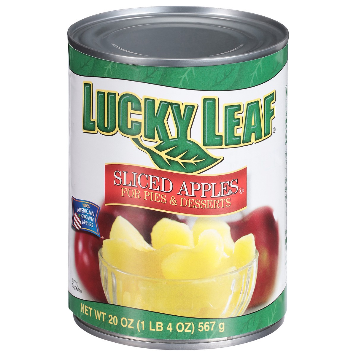 slide 1 of 12, Lucky Leaf Sliced Apples 20 oz, 20 oz